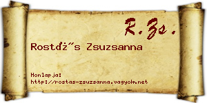 Rostás Zsuzsanna névjegykártya