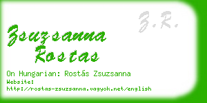 zsuzsanna rostas business card